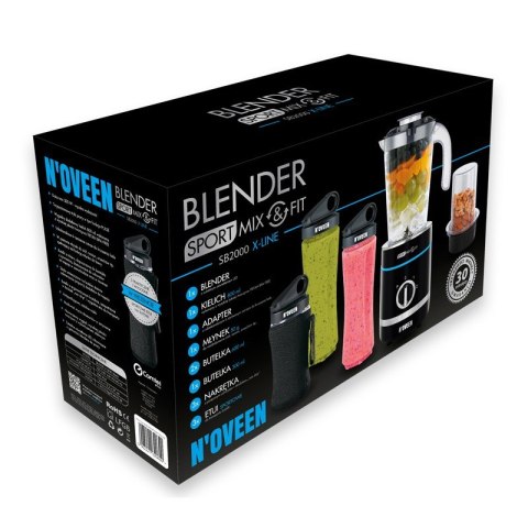 Blender Noveen Sport Mix & Fit SB2000 Xline Black Kielich