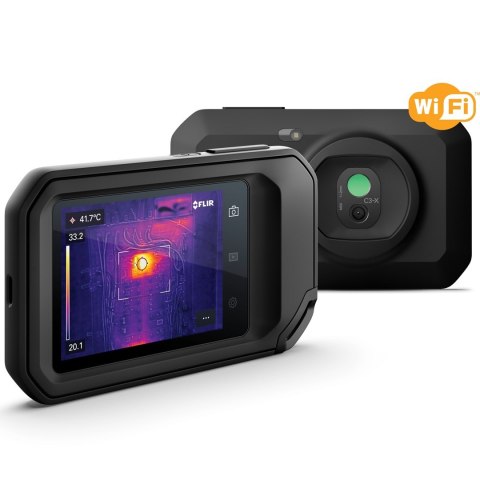 FLIR KAMERA TERMOWIZYJNA Z TECHNOLOGIĄ POPRAWY OBRAZU MSX WI-FI I ŁĄCZNOŚCIĄ W CHMURZE, 128X96PX, DO 300STC, FOV 53,6ST, C3-X