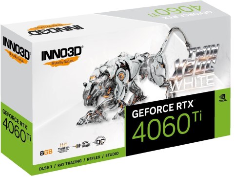 Karta graficzna INNO3D GeForce RTX 4060 Ti TWIN X2 OC WHITE 8GB GDDR6 DLSS 3