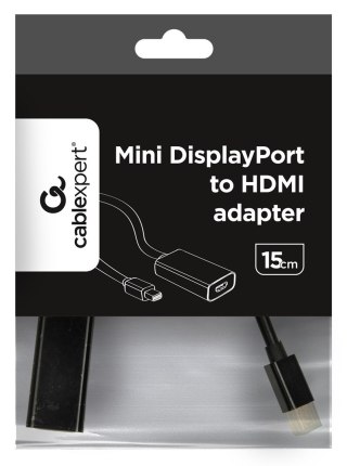 Adapter GEMBIRD A-MDPM-HDMIF-02 (Mini DisplayPort M - HDMI F; 0,15m; kolor czarny)