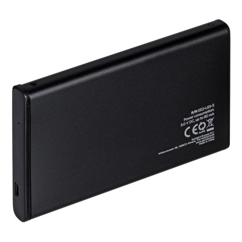 Obudowa GEMBIRD EE2-U2S-5 (2.5"; USB 2.0; Aluminium; kolor czarny)