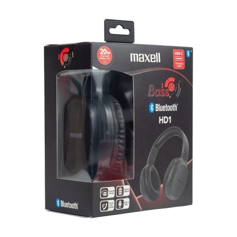 MAXELL Słuchawki bezprzewodowe Bluetooth HD1 BASS USB-C