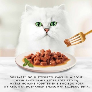 GOURMET GOLD Łosoś i kurczak w sosie mokra karma dla kota - puszka - 85 g