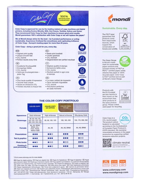 Papier Xero Igepa Laser Color Copy 8687A20 (A4; 200g/m2; 250 szt.; Satynowy)