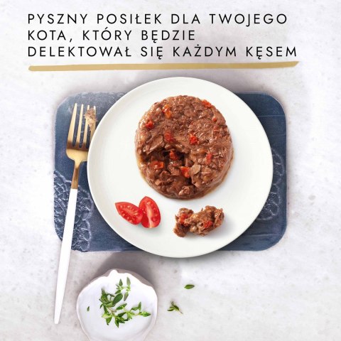 Gourmet Gold Savoury Cake wołowina z pomidorami - mokra karma dla kota - 85 g