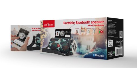 GEMBIRD PRZENOŚNY GŁOŚNIK BLUETOOTH SPK-BT-17-CM FM-RADIO, WBUDOWANY MIKROFON, WZÓR MORO, USB, AUX, MICROSD