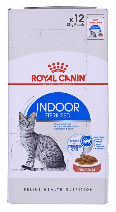 ROYAL CANIN FHN Indoor w sosie - mokra karma dla kota dorosłego - 12x85g