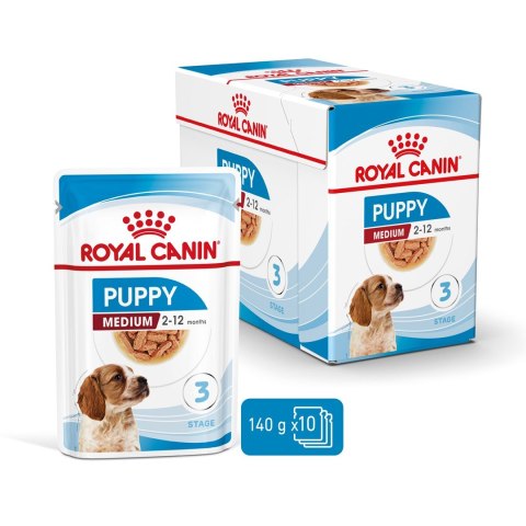 ROYAL CANIN SHN Medium Puppy w sosie - mokra karma dla szczeniąt - 10X140g