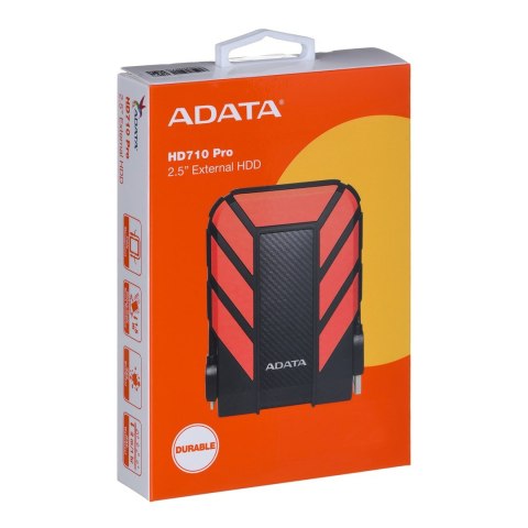 Dysk zewnętrzny HDD ADATA HD710 PRO (1TB; 2.5"; USB 3.2; czerwony)