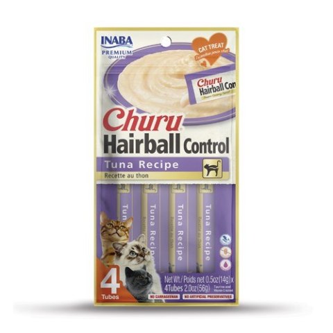 INABA CHURU HAIRBALL Tuńczyk - przysmak dla kota - 4x14g (56g)