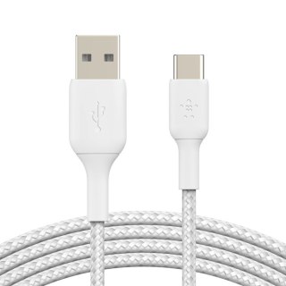 Kabel Belkin BoostCharge Braided USB-C to USB-A Cable 3m oplot White