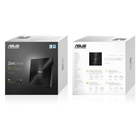 Nagrywarka ASUS SDRW-08U9M-U SDRW-08U9M-U/BLK/G/AS (USB 2.0; zewnętrzna)