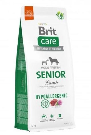 BRIT Care Mono Protein Hypoallergenic Senior Jagnięcina z ryżem - sucha karma dla psa - 12 kg