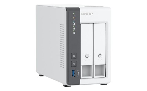 Qnap TS-216G, Tower, 2 x 2.5"/3.5" SATA, ARM 2.0GHz Quad core, 4GB, 1 x 2.5GbE + 1 x GbE, External adapter (PSU)