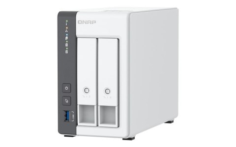 Qnap TS-216G, Tower, 2 x 2.5"/3.5" SATA, ARM 2.0GHz Quad core, 4GB, 1 x 2.5GbE + 1 x GbE, External adapter (PSU)