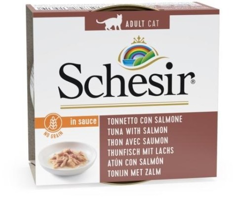 SCHESIR Adult IN SAUCE Tuńczykiem z łososiem w sosie 70g SCHESIR Adult IN SAUCE Tuńczykiem z łososiem w sosie 70g