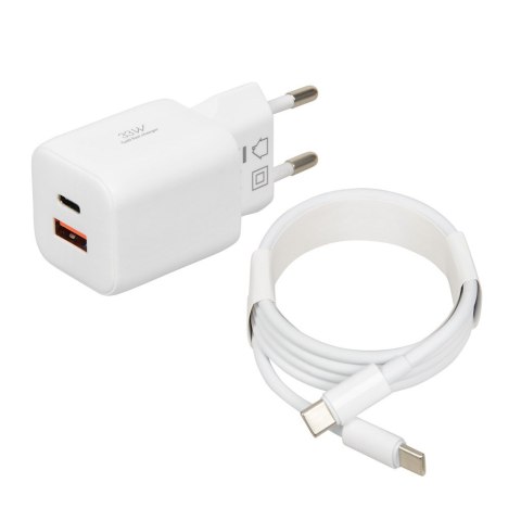 IBOX ŁADOWARKA UNIWERSALNA C-42 GAN PD33W USB A+C WHITE