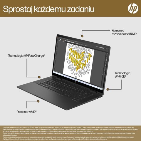 HP Envy 15-FH0023DX Ryzen 7 7730U 15.6"FHD Touch 16GB SSD512 BT BLKB x360 Win11 Nightfall Black (REPACK) 2Y