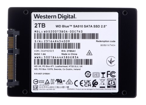 Dysk SSD WD Blue 2TB 2,5" SATA WDS200T3B0A