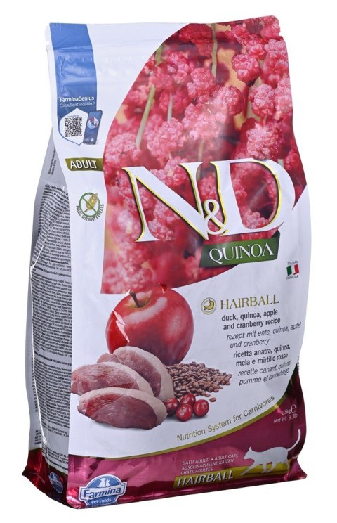 FARMINA N&D Quinoa Hairball - sucha karma dla kota - 1.5 kg