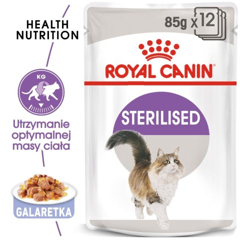 ROYAL CANIN FHN Sterilised w galaretce - mokra karma dla kota dorosłego - 12x85g