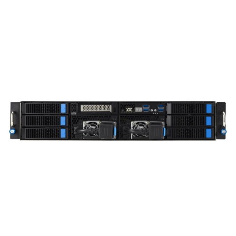 ASUS Rack 2U ESC4000A-E12-SKU1/2600W(1+1) AMD EPYC 1x LGA 6096 (SP5) 400W 12xDDR5 6x3,5"/2,5" SATA/SAS*+NVMe 2 Intel i350 1Gb 4 