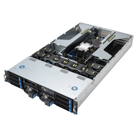 ASUS Rack 2U ESC4000A-E12-SKU1/2600W(1+1) AMD EPYC 1x LGA 6096 (SP5) 400W 12xDDR5 6x3,5"/2,5" SATA/SAS*+NVMe 2 Intel i350 1Gb 4 