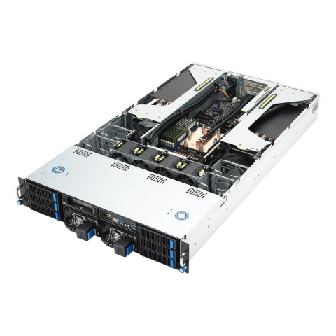 ASUS Rack 2U ESC4000A-E12-SKU1/2600W(1+1) AMD EPYC 1x LGA 6096 (SP5) 400W 12xDDR5 6x3,5"/2,5" SATA/SAS*+NVMe 2 Intel i350 1Gb 4 