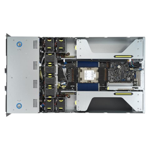 ASUS Rack 2U ESC4000A-E12-SKU1/2600W(1+1) AMD EPYC 1x LGA 6096 (SP5) 400W 12xDDR5 6x3,5"/2,5" SATA/SAS*+NVMe 2 Intel i350 1Gb 4 