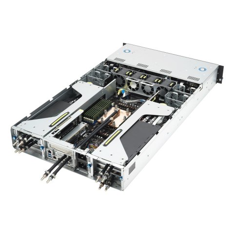 ASUS Rack 2U ESC4000A-E12-SKU1/2600W(1+1) AMD EPYC 1x LGA 6096 (SP5) 400W 12xDDR5 6x3,5"/2,5" SATA/SAS*+NVMe 2 Intel i350 1Gb 4 