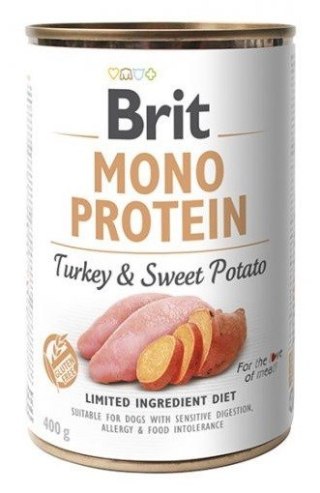 BRIT MONO PROTEIN indyk z batatem - mokra karma dla psa - 400g