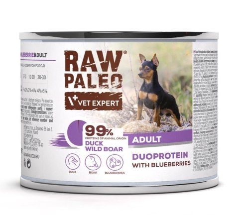 Raw Paleo Duck&Boar Adult Can 200g Raw Paleo Duck&Boar Adult Can 200g