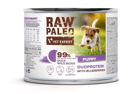 Raw Paleo Duck&Boar Puppy Can 200g Raw Paleo Duck&Boar Puppy Can 200g