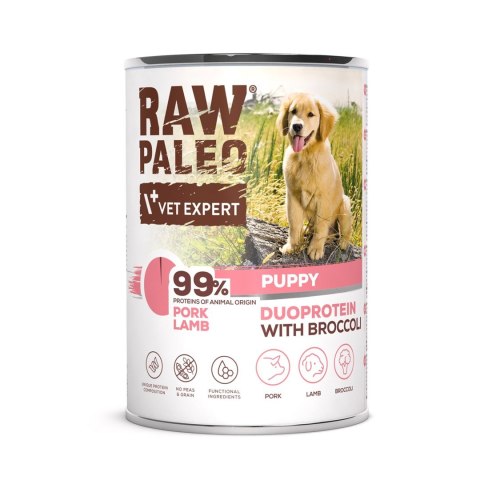 Raw Paleo Pork&Lamb Puppy Can 400g Raw Paleo Pork&Lamb Puppy Can 400g