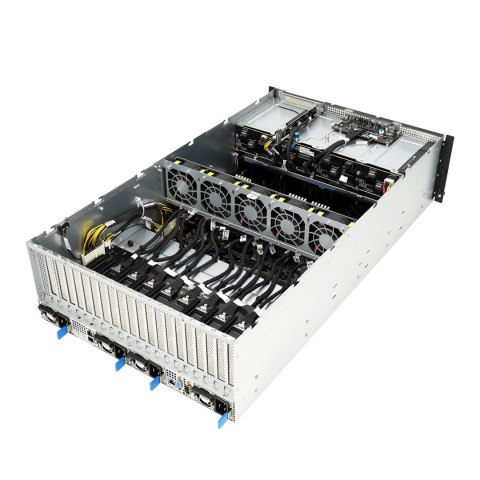 Platforma Asus Rack (4U) ESC8000A-E12 AMD Epyc 9004 (8x NVMe/SATA HS, 1xM.2, 2x10Gbe, IPMI, 2+2 3000W)