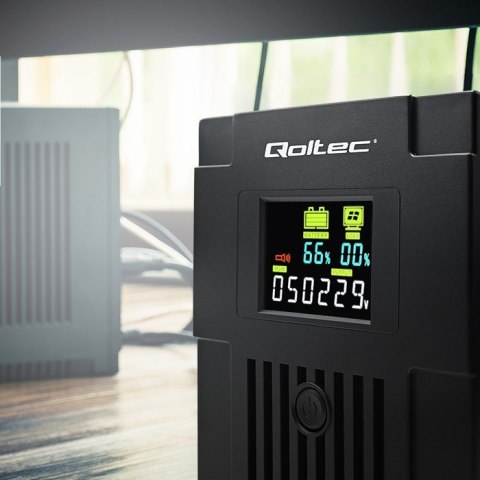 QOLTEC ZASILACZ AWARYJNY UPS LINE INTERACTIVE | MONOLITH | 1500VA | 900W | LCD | USB