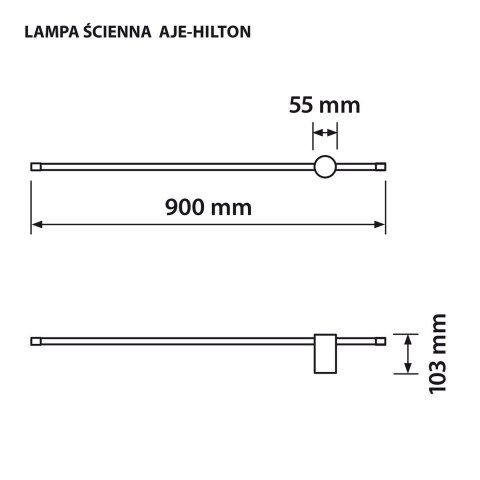 Lampa ścienna LED Activejet AJE-HILTON Patyna WW