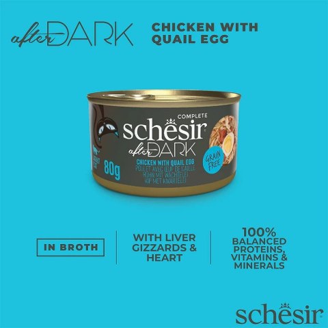 SCHESIR AFTER DARK FILLETS Kurczak z QUAIL EGG 80g