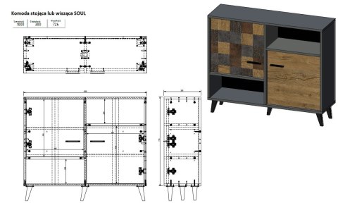 Komoda 2D SOUL 85/100/30