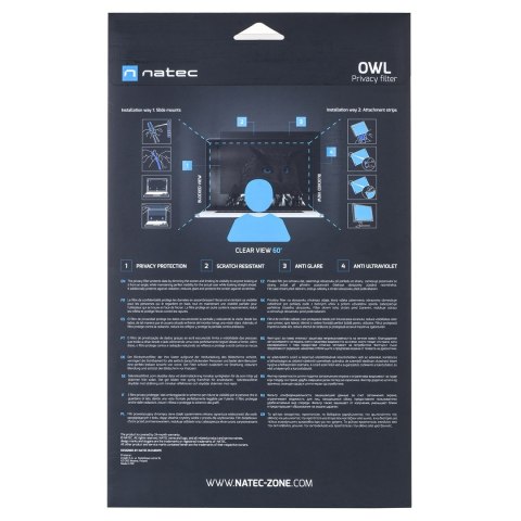 NATEC FILTR PRYWATYZUJĄCY OWL 23.8" 16:9 NFP-1477