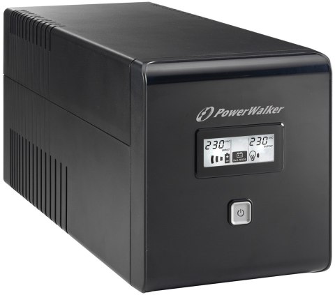 POWER WALKER UPS LINE-IN VI 1000 LCD 1000VA, 2X SCHUKO+2X IEC C13, RJ11/45, USB, LCD