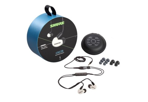 Shure SE215DYWH+UNI-EFS - Słuchawki douszne AONIC215 z pojedynczym przetwornikiem i kablem 3.5mm (białe)