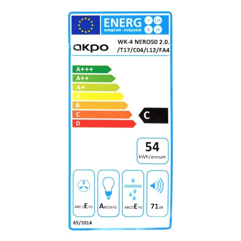 Okap AKPO WK-4 NERO LINE 2.0 50 BIAŁY T300 Liniowy LED/Siłownik