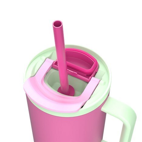 Kubek termiczny z teleskopową słomką Kambukka Rio Tumbler 950ml Bubblegum Mint