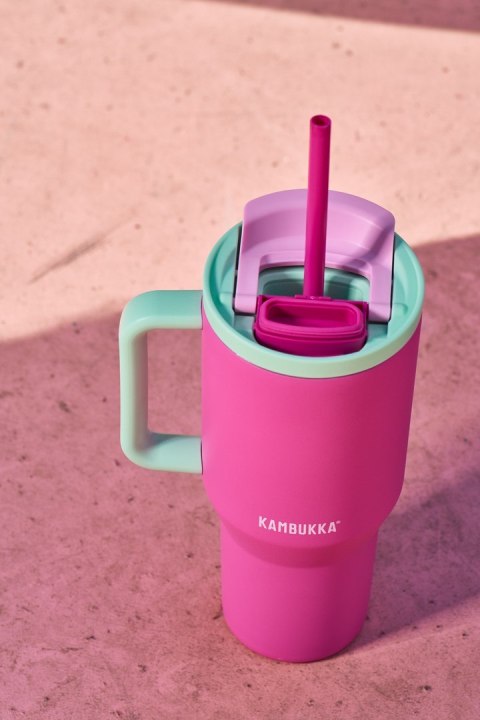 Kubek termiczny z teleskopową słomką Kambukka Rio Tumbler 950ml Bubblegum Mint