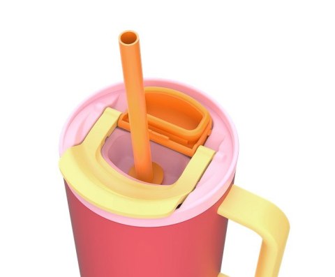 Kubek termiczny z teleskopową słomką Kambukka Rio Tumbler 950ml Pink Papaya