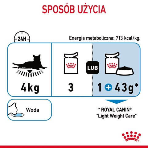 ROYAL CANIN FCN Light Weight Care w galaretce - mokra karma dla kota dorosłego - 12x85g