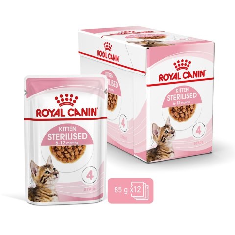 ROYAL CANIN FHN Kitten Sterilised w sosie - mokra karma dla kociąt - 12x85 g