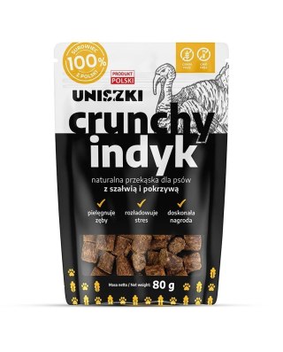 UNISZKI Crunchy indyk - Szałwia Pokrzywa 80g