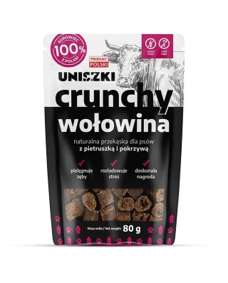 UNISZKI Crunchy wołowina - Pietruszka Pokrzywa 80g